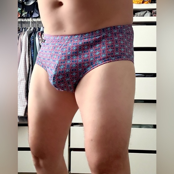 Jockey Other - Jockey Men's Geometric Pattern Briefs - Blue and Red